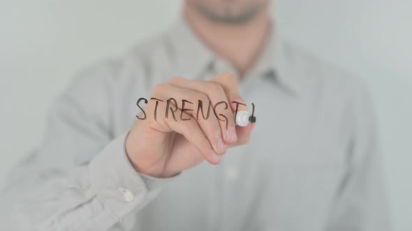 Strength Writing on Screen with Hand