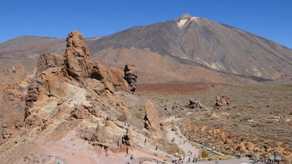 Hyperlapse of People in Teide National Park, Tenerife