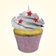 Cupcake with stars - 3DOcean Item for Sale
