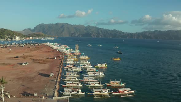 Coron Town Aerial View. Philippines, Palawan, Busuanga