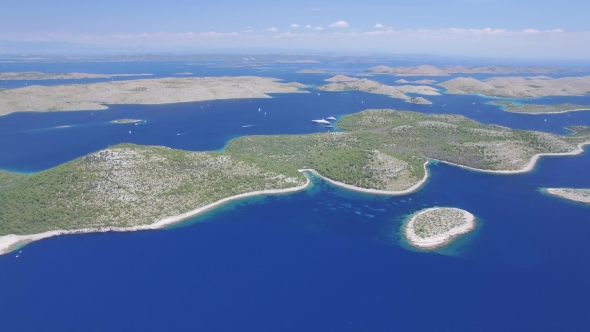 Aerial View Of The National Park Kornati, Kornati Archipelago.