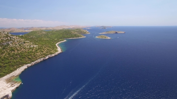 Aerial View Of The National Park Kornati, Kornati Archipelago.