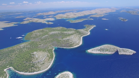 Aerial View Of The National Park Kornati, Kornati Archipelago.