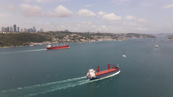 Ships in Bosphorus