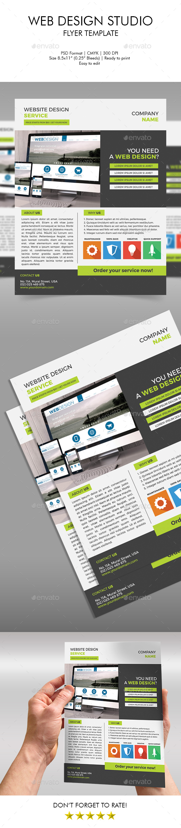 Web Design Studio Flyer Template