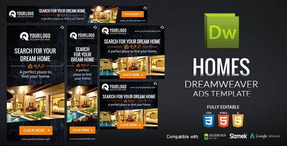 Szablon reklam Dreamweaver Homes