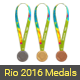Rio 2016 Medals - 3DOcean Item for Sale