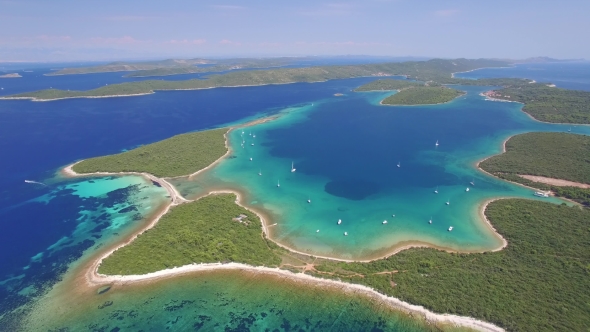 Aerial View of Veli Rat on the Adriatic Island Dugi Otok