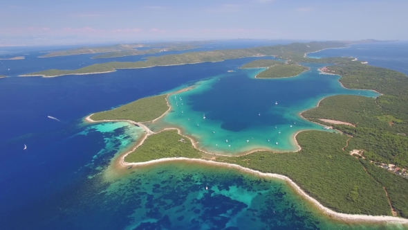 Aerial View Of Veli Rat On The Adriatic Island Dugi Otok