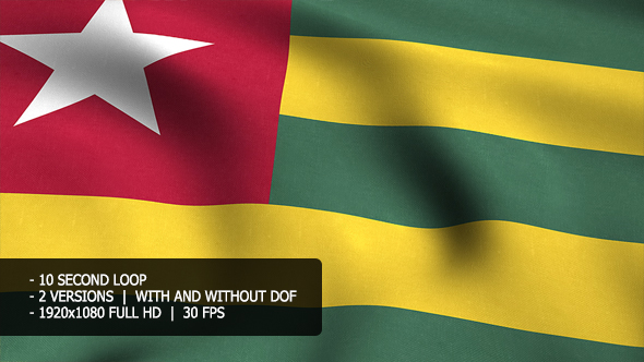Togo Flag Background