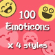 100 Emoticons Icons - GraphicRiver Item for Sale