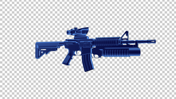 Assault Rifle - 3D Outline