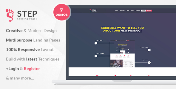 Step - Startup HTML Landing Page Template