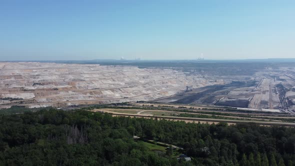 Hambach opencast lignite mine in the Rhenish lignite mining area in Germany
