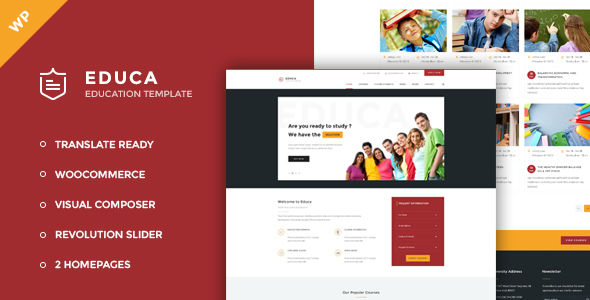 Educa - Education, Courses and Events WordPress Theme