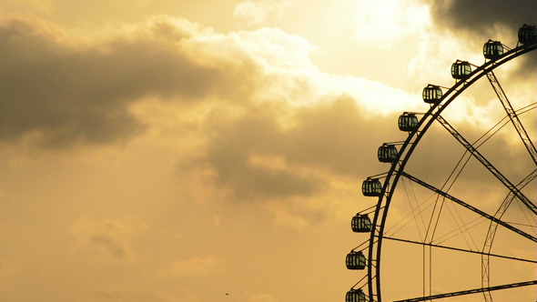 Ferris Wheel Cabins at Sunset