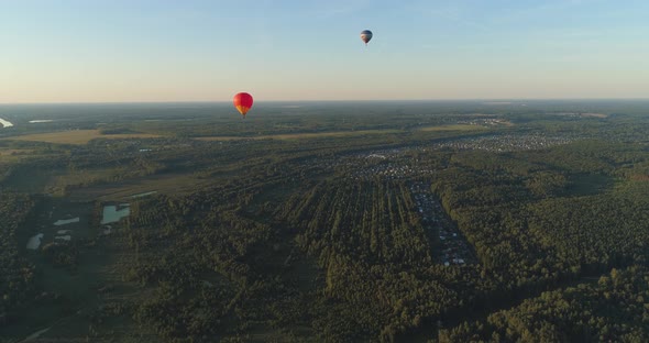 Hot Air Balloons in Sky