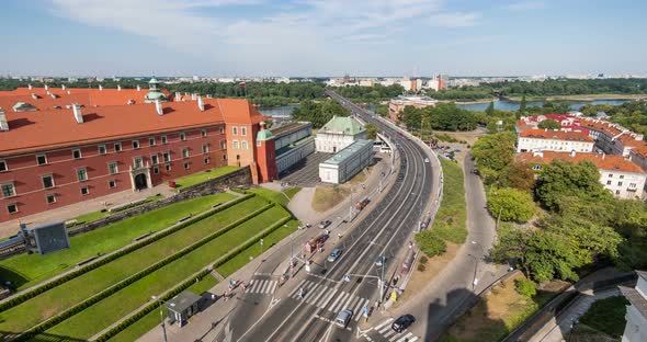 Timelapse of traffic on Aleja Solidarnosci