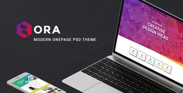 Zora - Modern Onepage PSD Template