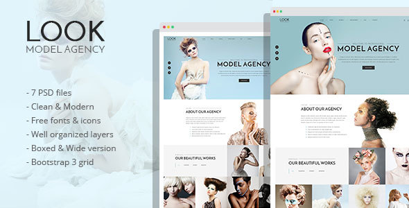 LOOK - Model Agency PSD Template