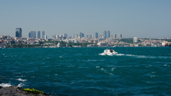 Sea Traffic In Bosphorus Strait