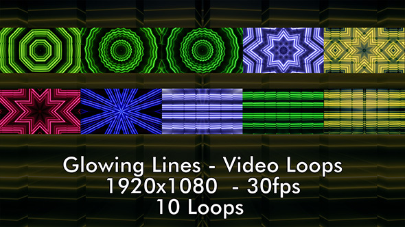 Glowing Lines - Video Loops