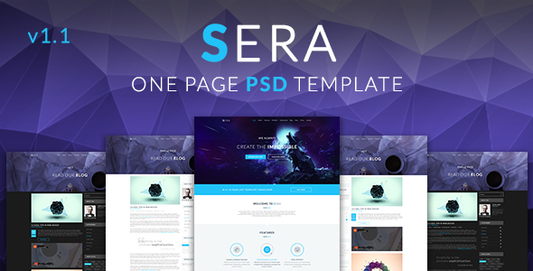 Sera - One Page Multi-Purpose PSD Template