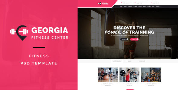 Georgio : Fitness PSD Template