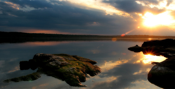 Sunset On The River