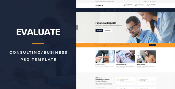 Evaluate : Business/Consulting PSD Template