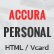 Accura Personal - Resume CV vCard Portfolio Theme - ThemeForest Item for Sale