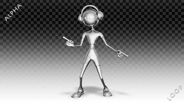 3D Silver Man - Cartoon Funk Dance