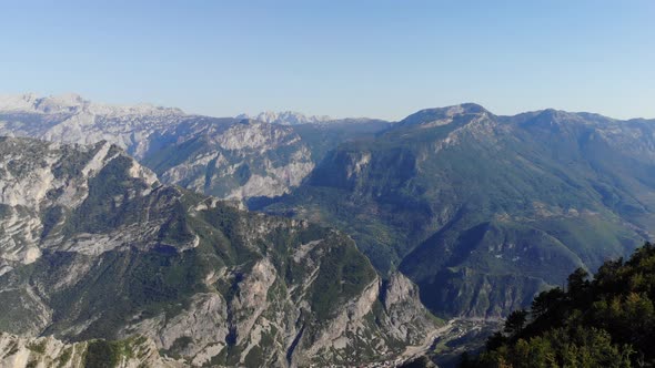 Aerial Shot of the Grlo Sokolovo Gorge Korita Montenegro