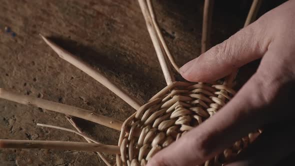 Weaving a Basket From Willow Branches