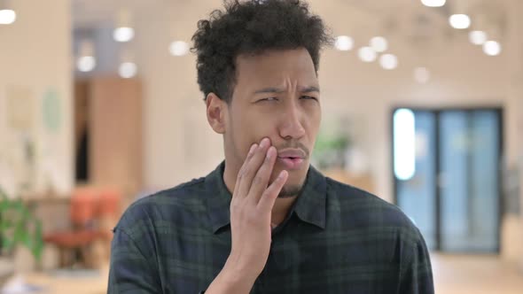 Attractive African American Man Having Toothache Cavity