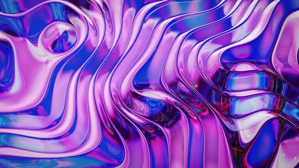 Looped Abstract Iridescent Fluid Background