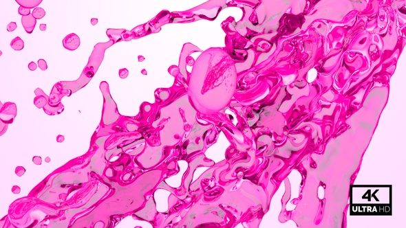Pink Water Splash And Pouring alt