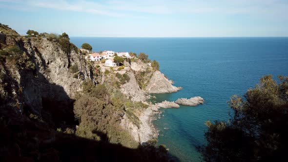 Pietragrande Cliff Near the Ionic Sea in Summer Season