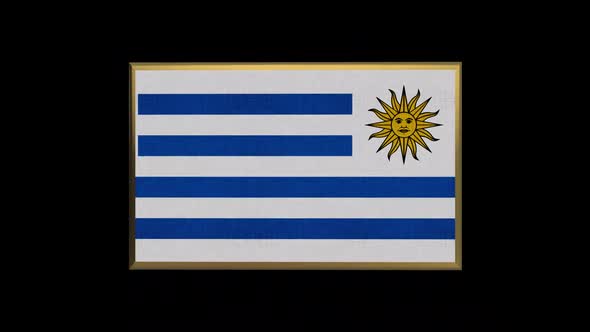 Uruguay 3D Flag