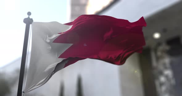 Bahrain national flag. Bahrain country waving flag