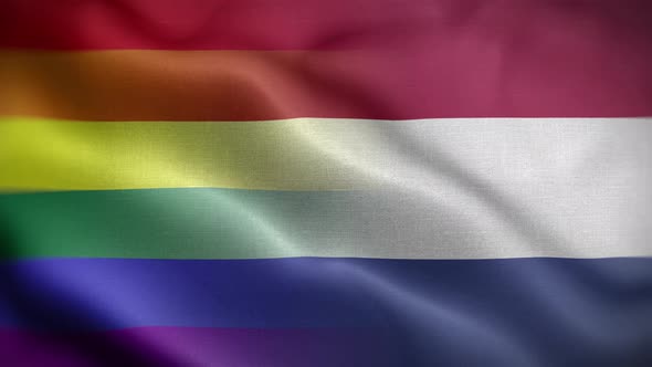 LGBT Netherlands Flag Loop Background 4K