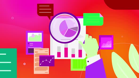 Analytics Business Diagram Infographic Orange