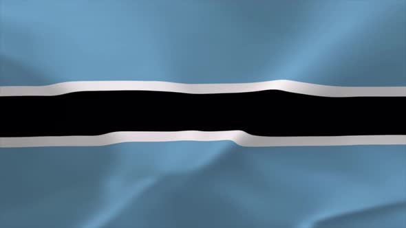 Botswana Waving Flag 4K Moving Wallpaper Background