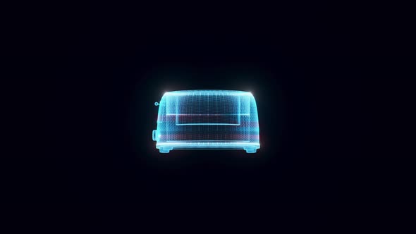 Toaster Hologram Rotating 4k