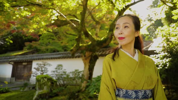 Elegant Japanese woman in Kyoto Japan