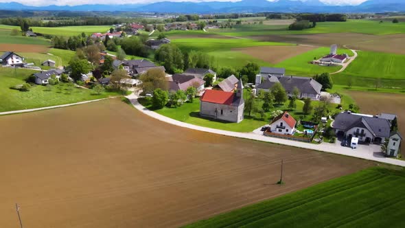 Beautiful small Church Drone Video