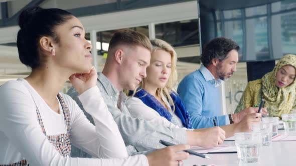 Creatives meeting in a modern office