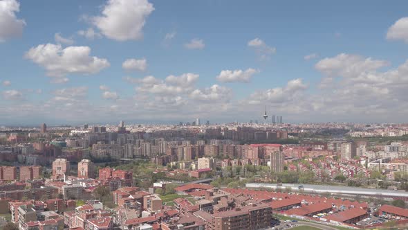 Aerial view in Madrid