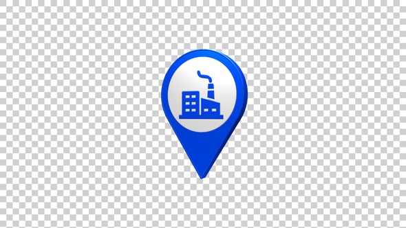 Industries Map Pin Location Icon