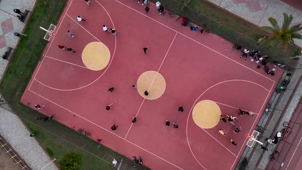 Basketball court Aerial View